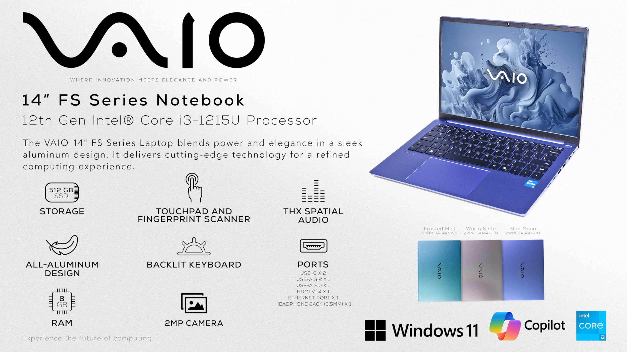 #882 [美品] VAIO VJP132 i3-5005U 4GB 256GB VAIO-14-1-FS-Intel-i5-1235U-